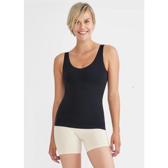 Yummie 2-Way Shaping Tank Top Black Women's Size S Moisturizer Wicking Soft NWT! - Picture 1 of 7